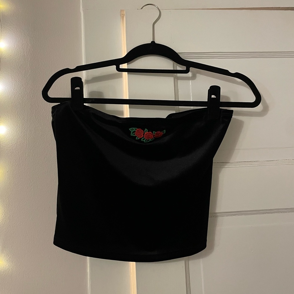 Velvet tube top